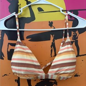 Billabong Multicolor Striped Bikini Top